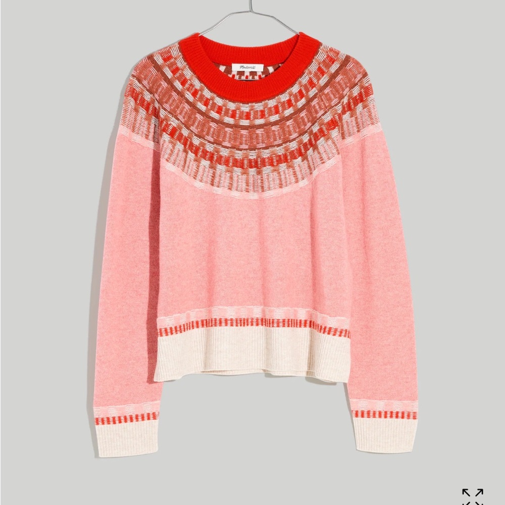 Madewell Fair Isle Mayer Pullover Sweater xs